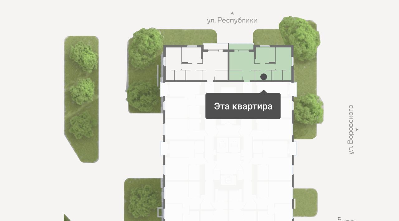квартира г Тюмень р-н Ленинский ул Республики 204к/17 Ленинский административный округ фото 2