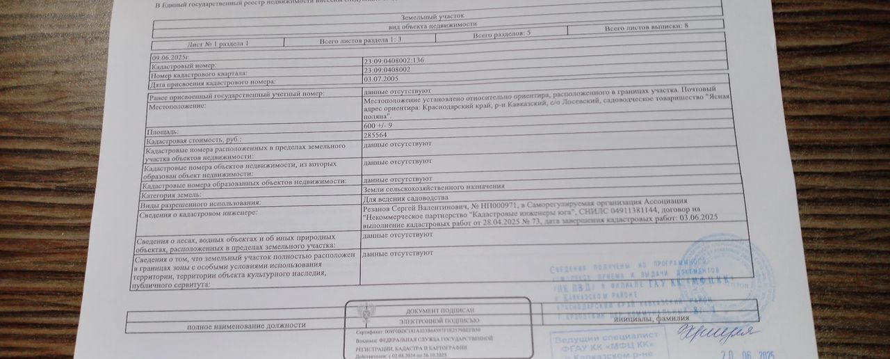 земля р-н Кавказский г Кропоткин сад Ясная Поляна Кропоткинское городское поселение, садоводческое товарищество фото 1