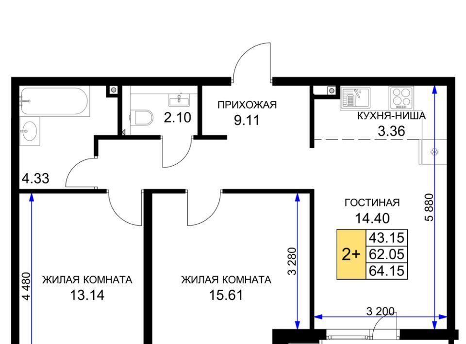 квартира г Краснодар р-н Центральный ЖК «Сегодня» фото 1