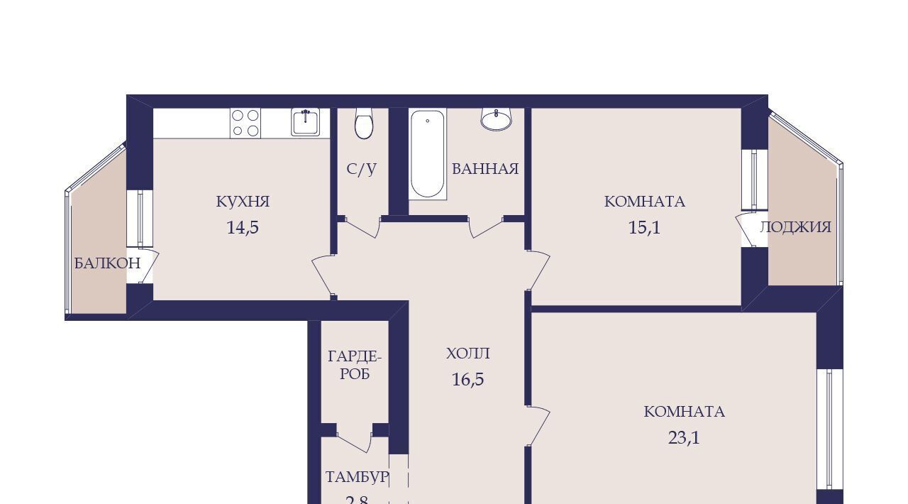 квартира г Красноярск р-н Октябрьский ул Елены Стасовой 17 фото 33
