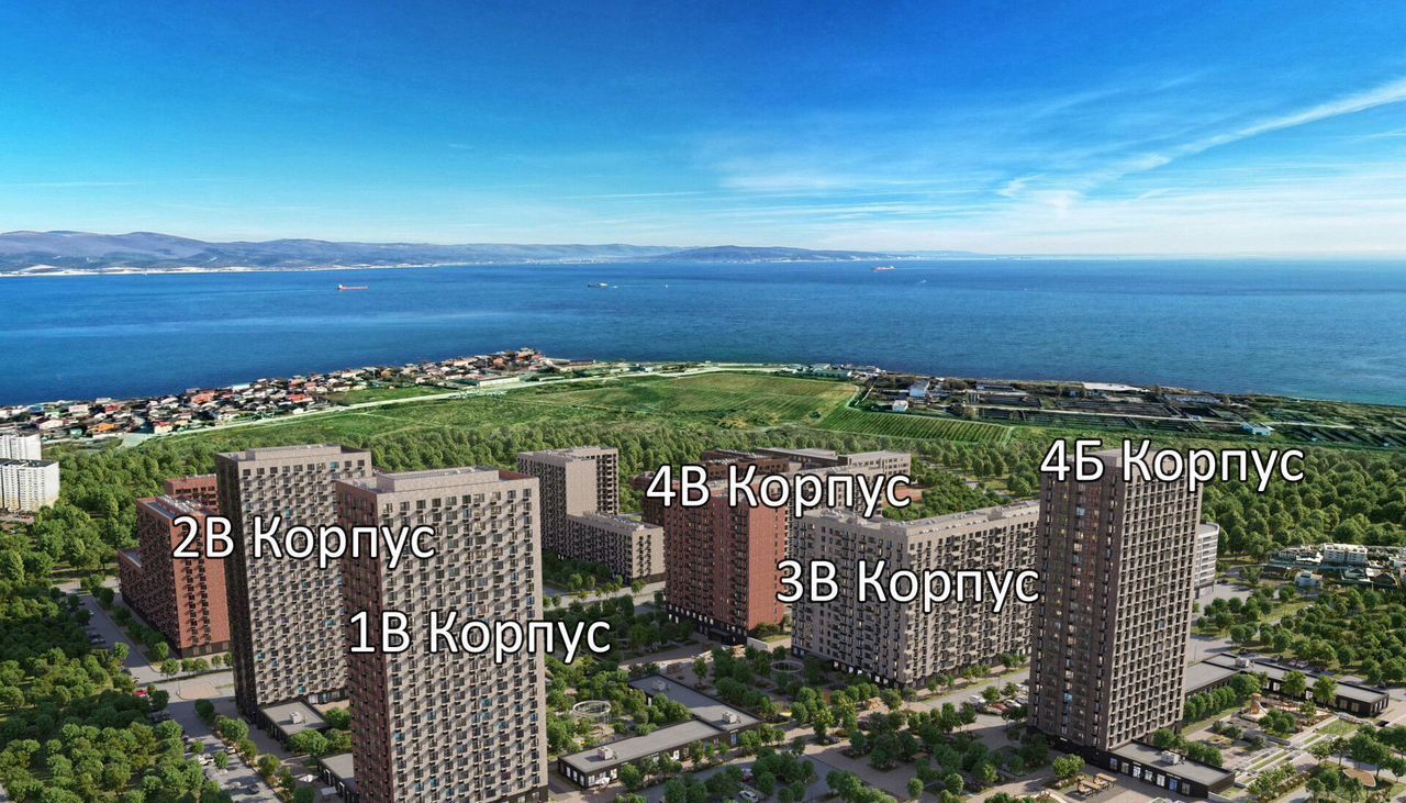 квартира г Новороссийск р-н Южный ЖК «Барса» 17 мкр. ул. Мурата Ахеджака, стр. 3В фото 9