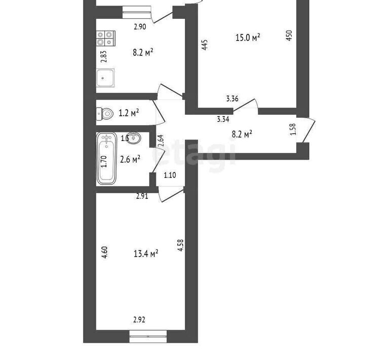 квартира г Стерлитамак ул Гоголя 108 фото 1
