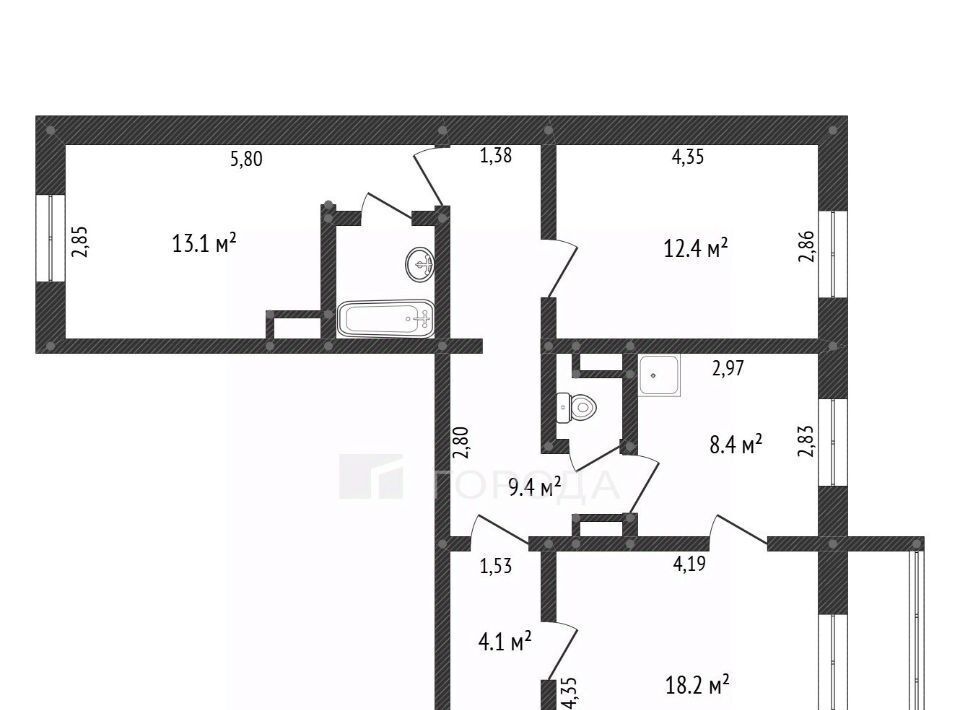 квартира г Новокузнецк р-н Кузнецкий ул Екимова 32б фото 2