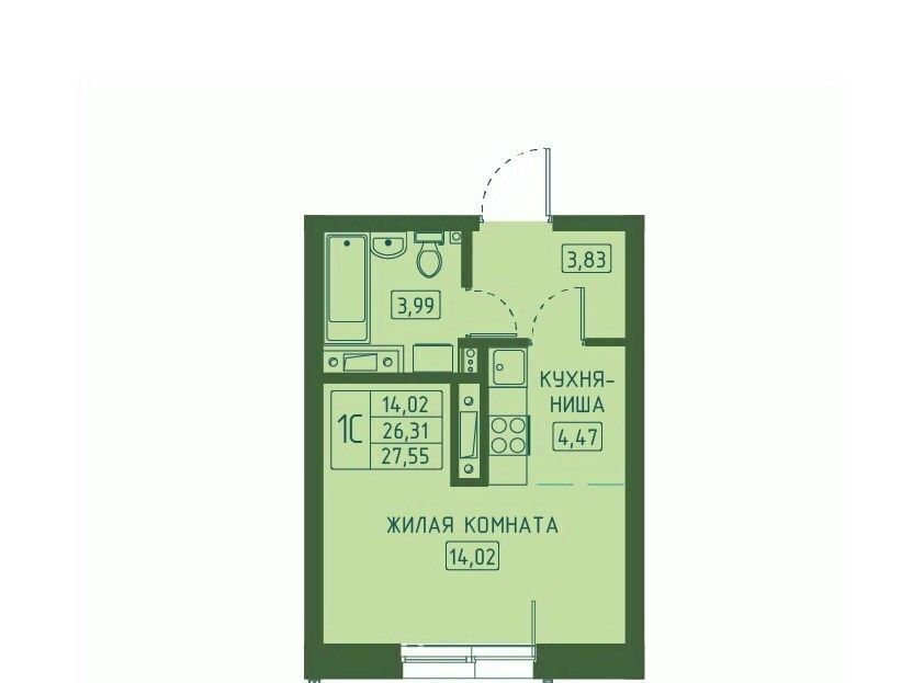 квартира г Красноярск р-н Октябрьский пр-кт Свободный фото 1