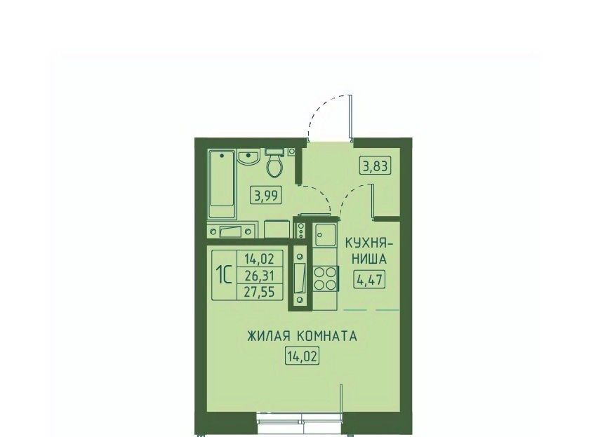 квартира г Красноярск р-н Октябрьский пр-кт Свободный фото 1