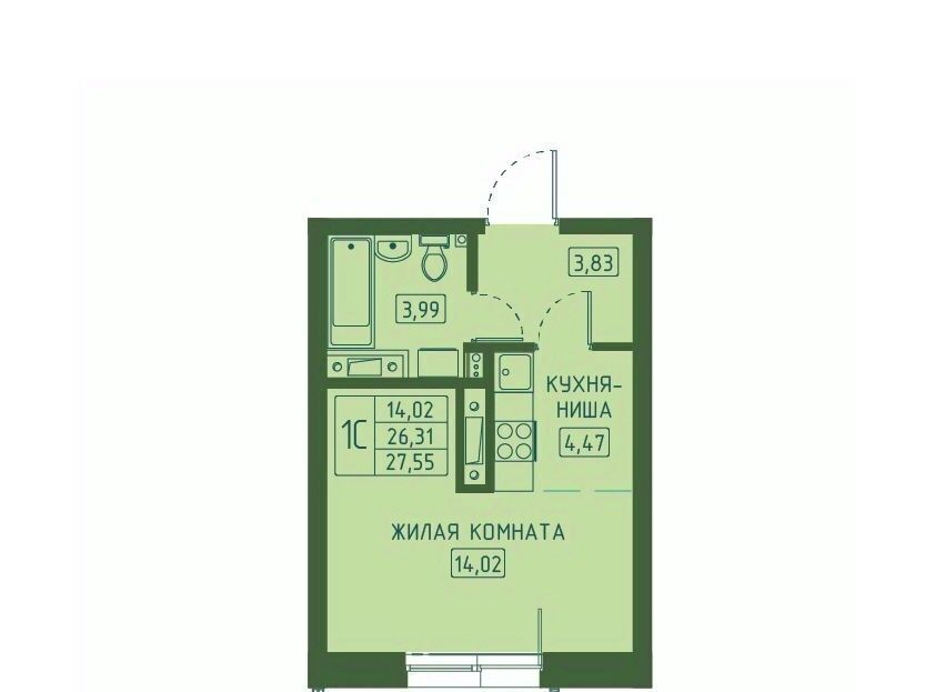 квартира г Красноярск р-н Октябрьский пр-кт Свободный фото 1