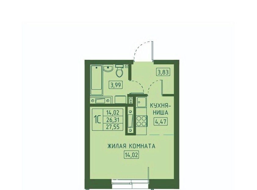 квартира г Красноярск р-н Октябрьский пр-кт Свободный фото 1