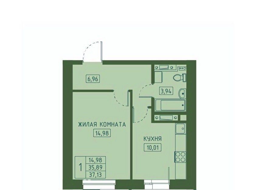 квартира г Красноярск р-н Октябрьский пр-кт Свободный фото 1