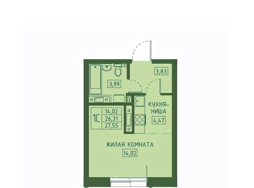 квартира г Красноярск р-н Октябрьский пр-кт Свободный фото 1