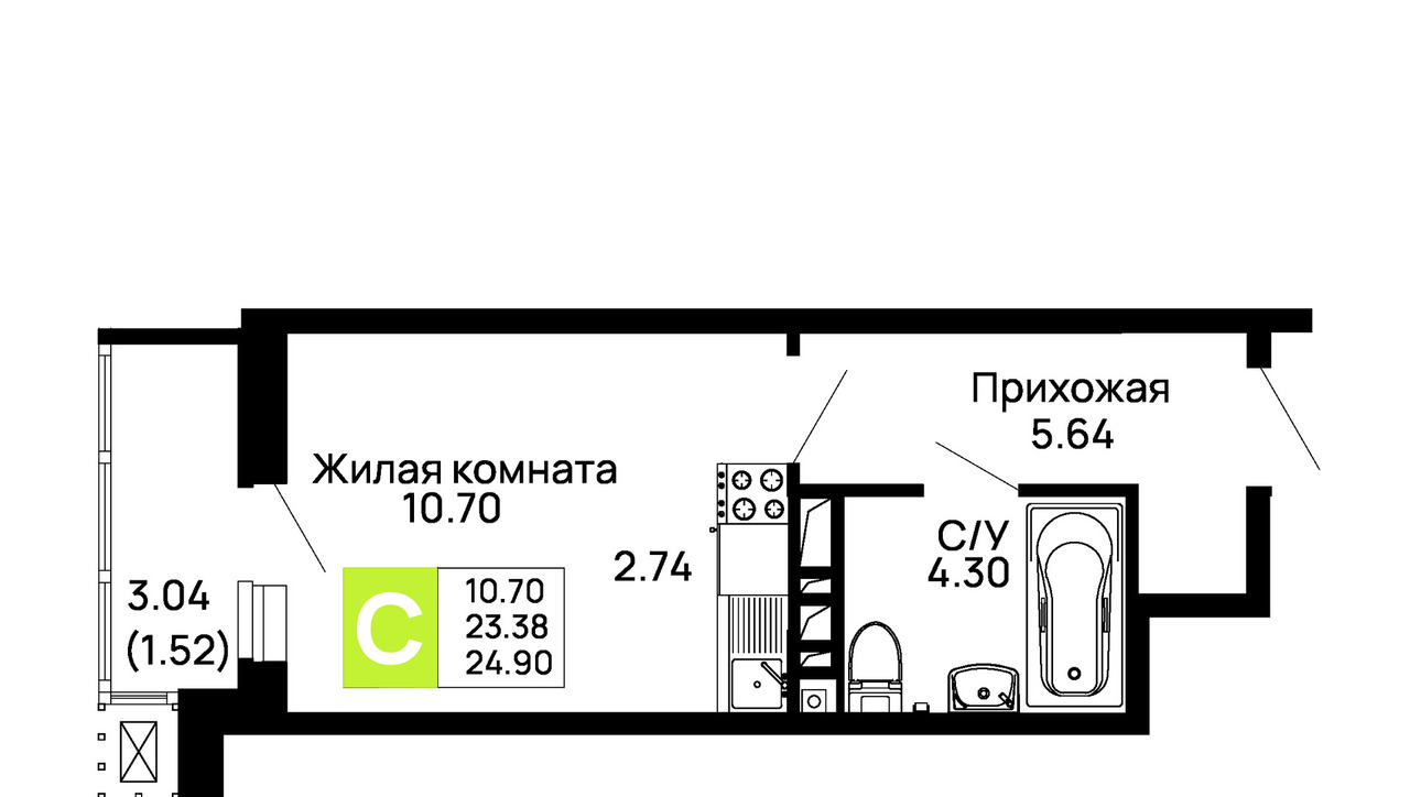 квартира г Майкоп ул Индустриальная 2/1 фото 1