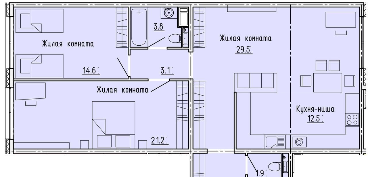 квартира г Пенза ул Яшиной 4 фото 6
