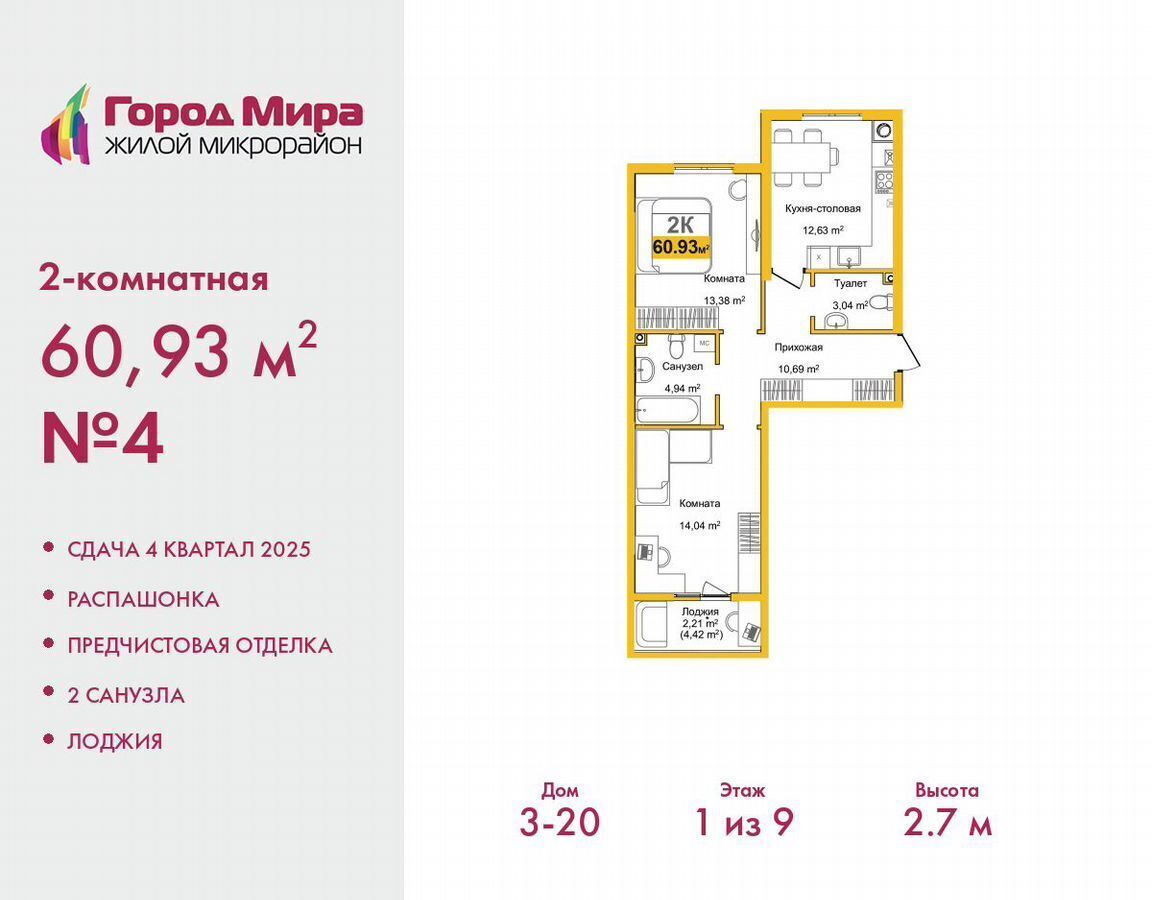 квартира г Симферополь ул. Балаклавская/Козлова, д. 20 фото 1