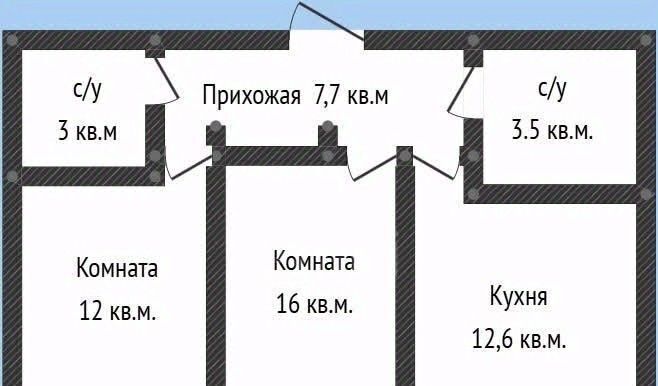 квартира г Краснодар р-н Прикубанский ул им. генерала Корнилова 9к/1 фото 1