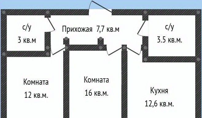 квартира г Краснодар р-н Прикубанский ул им. генерала Корнилова 9к/1 фото 2