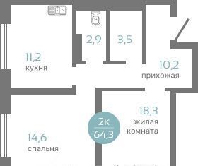квартира г Красноярск р-н Советский ул Авиаторов 7/2 фото 1