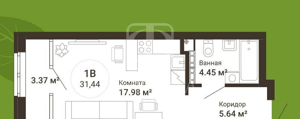 квартира г Екатеринбург Ботаническая ул 2-я Новосибирская 12 фото 13