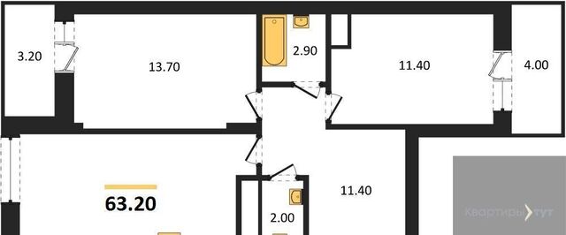 квартира р-н Железнодорожный ул Рокоссовского 3 д. 47 фото