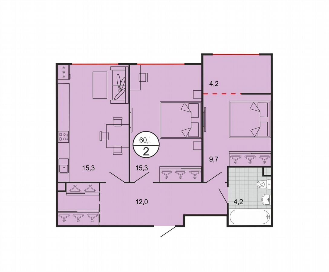 квартира г Георгиевск ул Филатова 60/3 фото 1