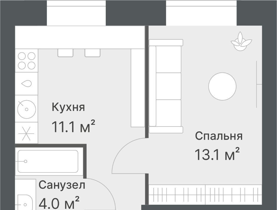 квартира г Тюмень р-н Калининский ул Кремлевская 95 фото 1