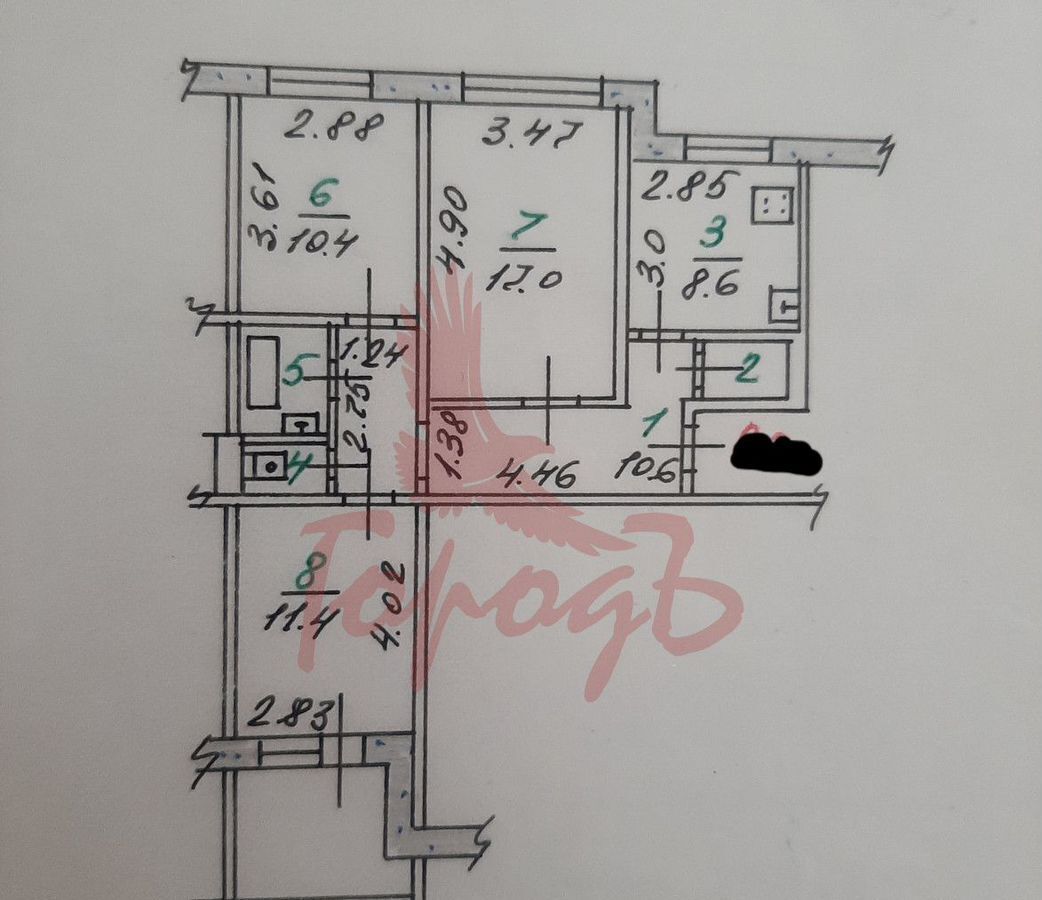 квартира г Орел р-н Заводской ул 6-й Орловской Дивизии 27 фото 27