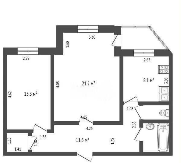 квартира г Нефтеюганск 5-й мкр-н, 2, Тюменская обл. фото 13