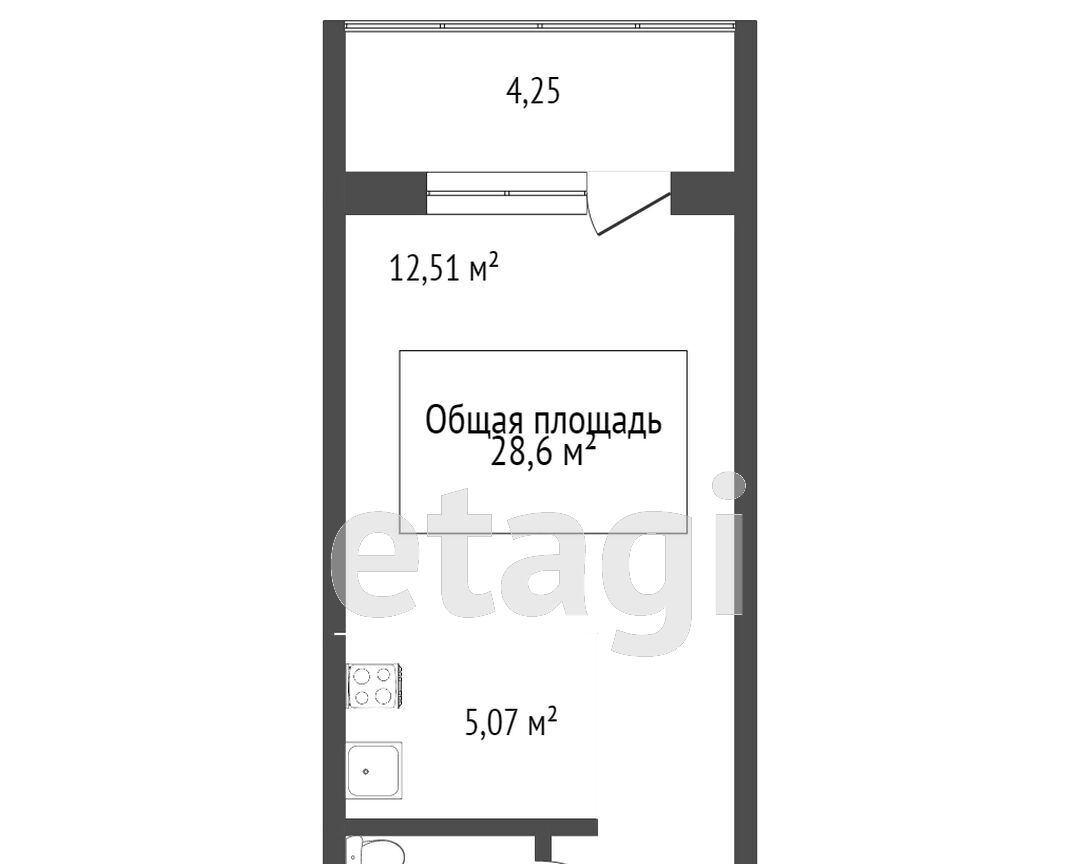 квартира г Томск ул Киевская 1 фото 9
