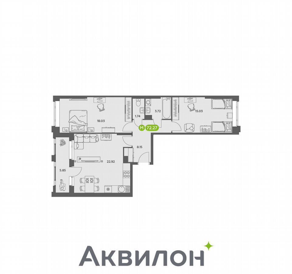 квартира г Архангельск р-н Ломоносовский округ пр-кт Ленинградский жилой дом фото 2