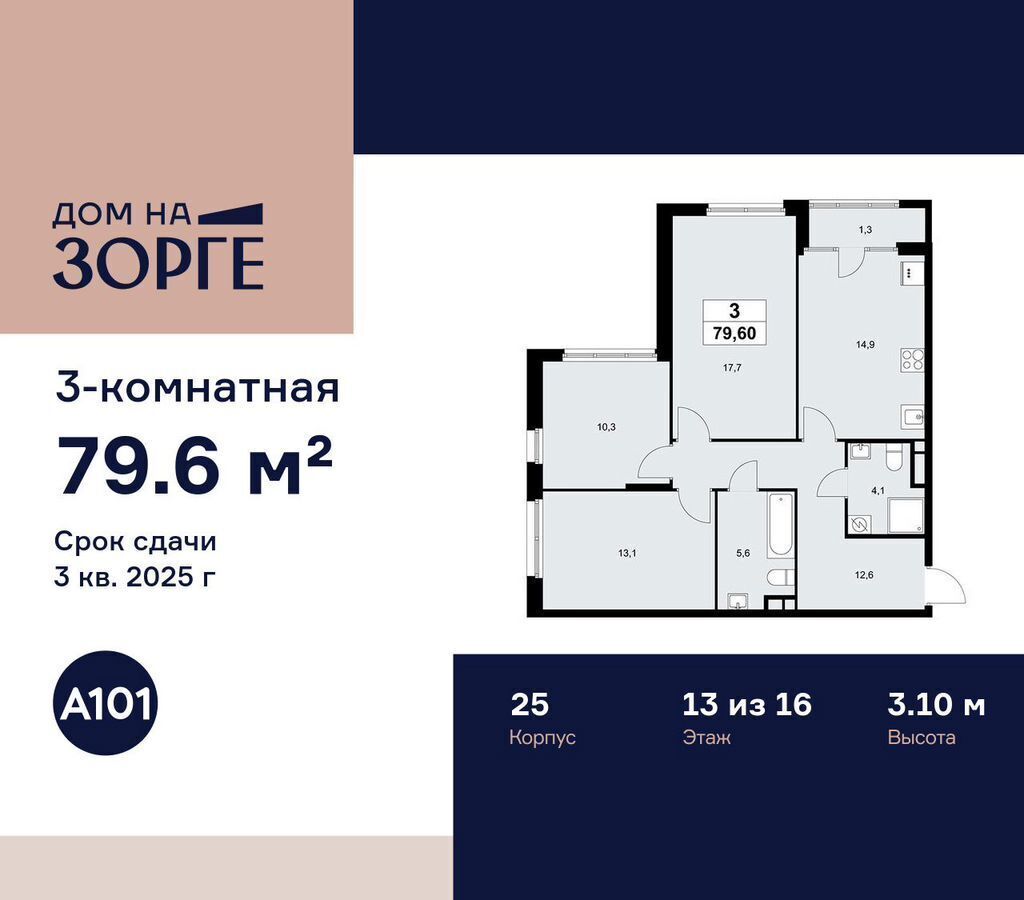 квартира г Москва метро Зорге ул Зорге 25 фото 1