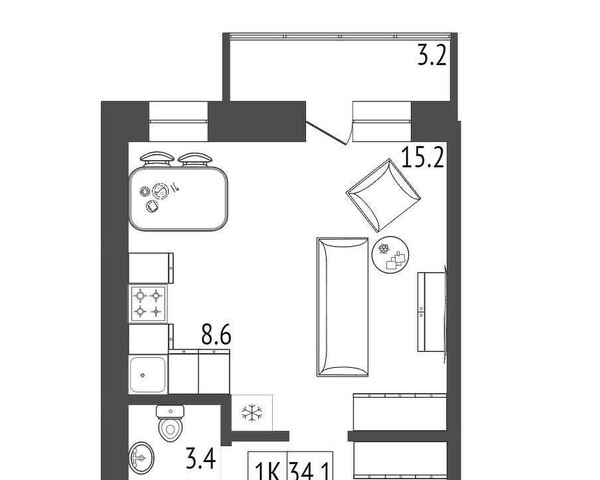 квартира дом 52 м-н, Солнечный фото