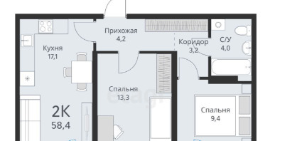 квартира г Обь Геодезия м-н фото 1