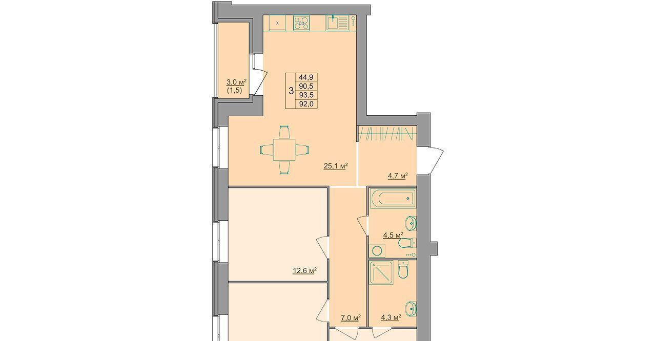 квартира г Кострома ул Магистральная 49а фото 1