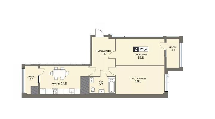 квартира г Ставрополь р-н Ленинский 204-й квартал ул Серова 468/3 фото 1
