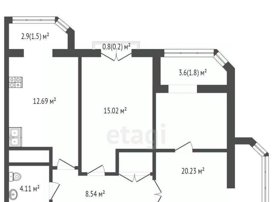 квартира г Геленджик ул Витебская 14к/1 Центр фото 2