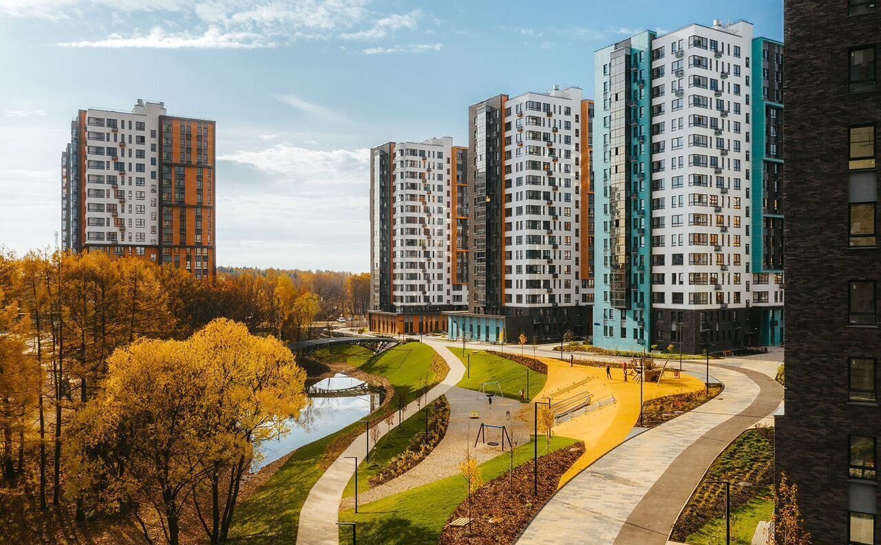 квартира г Москва п Сосенское жилой район «Скандинавия» метро Коммунарка ул Поляны 18/2 Потапово, з/у 50Д, Московская область фото 8