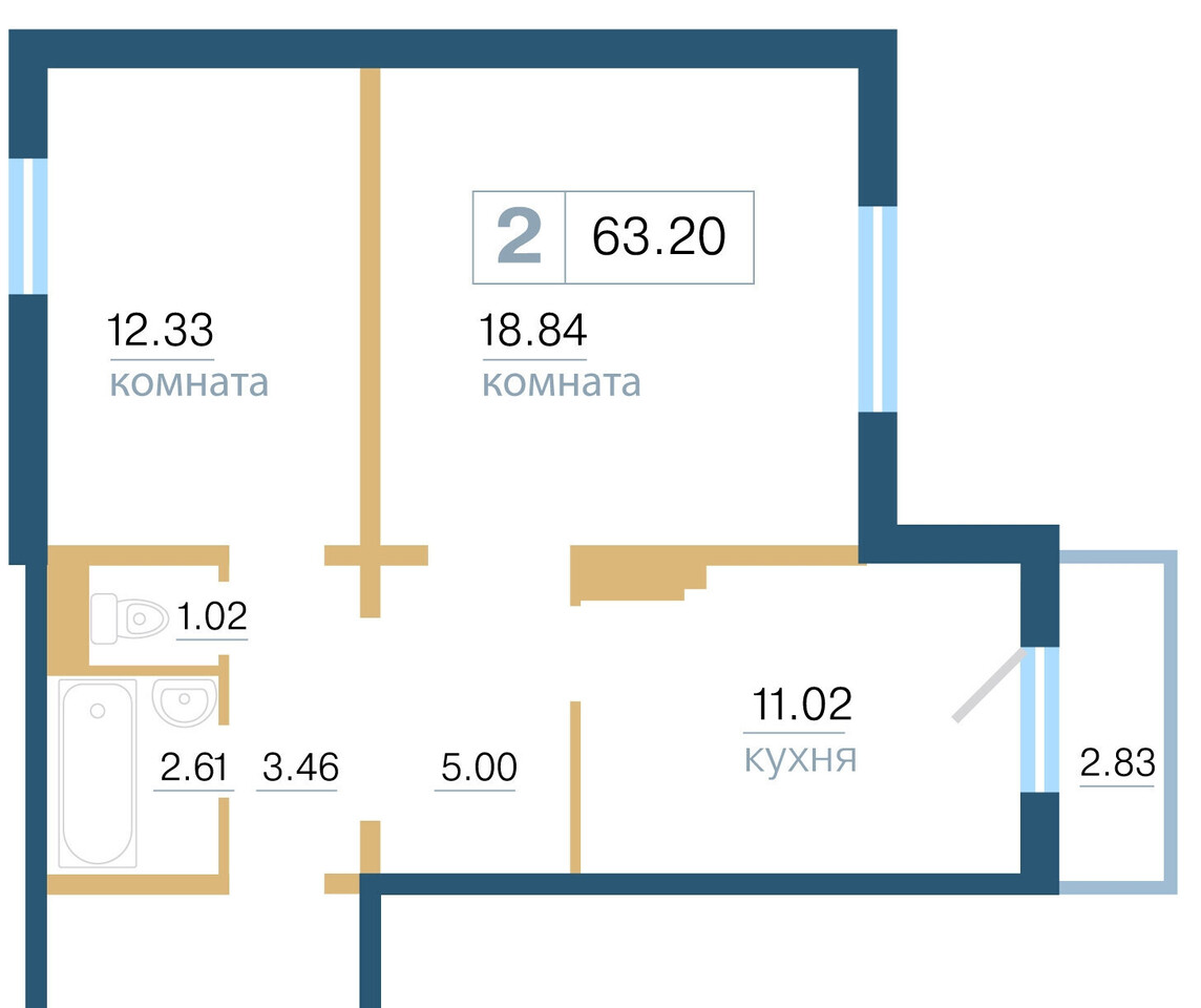 квартира г Красноярск ул Ольховая 14 м-н, Солнечный фото 21