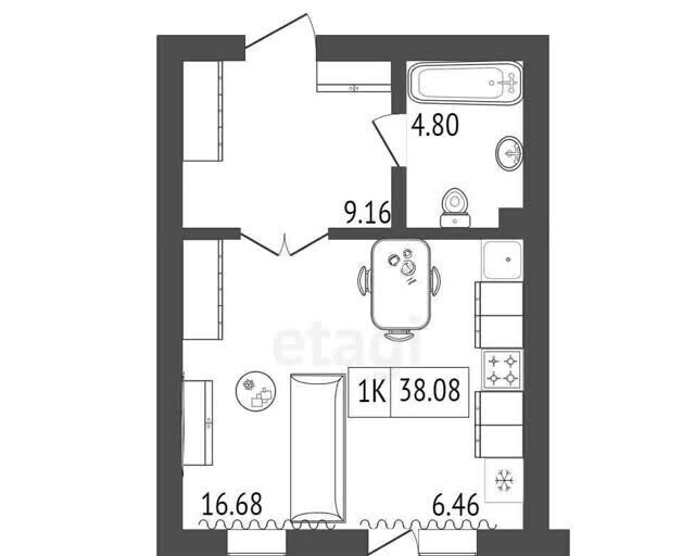 квартира г Красноярск ул Бограда 103 фото 1