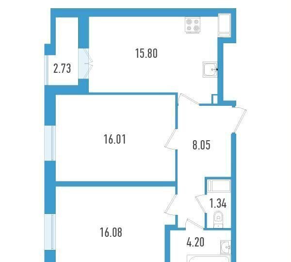 квартира г Санкт-Петербург метро Московская пр-кт Юрия Гагарина 32 корп. 4, лит. В фото 1