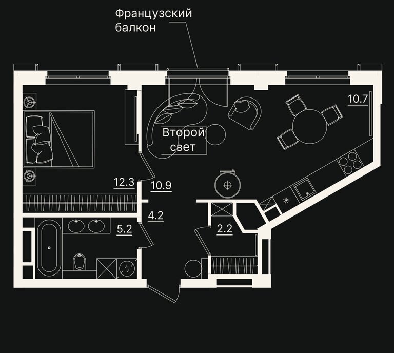 квартира г Тюмень ул Щербакова 2к/3 фото 1