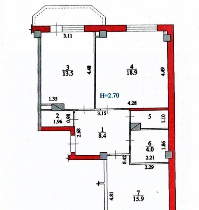 квартира г Волгоград р-н Дзержинский ул им. Хорошева 16 фото 6
