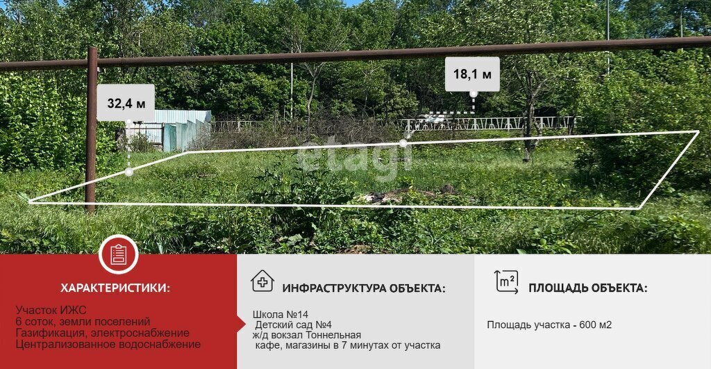 земля г Новороссийск п Верхнебаканский СОТ Баканское, Апрельский переулок фото 1