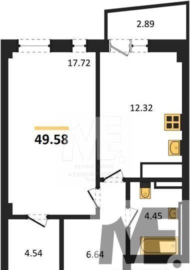 квартира г Калининград р-н Ленинградский ул Гайдара 90 фото 8