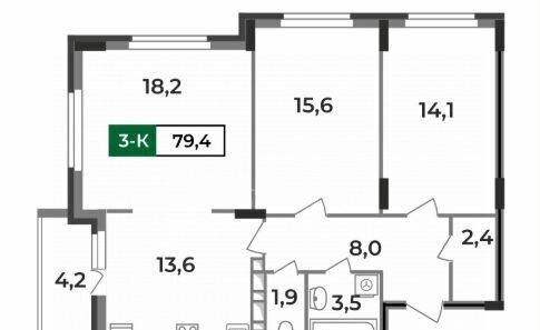 квартира г Ковров ул Зои Космодемьянской 28/1 ЖК «Чайковский» фото 1