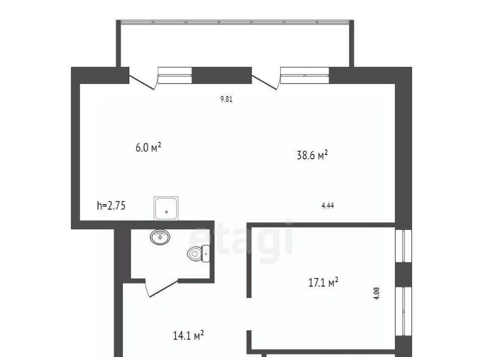 квартира г Красноярск р-н Советский ул Авиаторов 3 фото 2