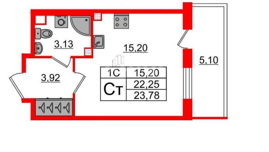 квартира г Санкт-Петербург метро Московская ш Пулковское 99к/6 ЖК Парадный ансамбль округ Пулковский меридиан фото 1