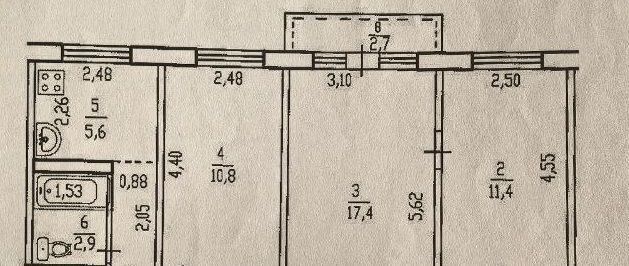 квартира г Уфа р-н Орджоникидзевский ул Блюхера 42 фото 3