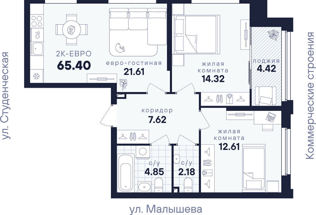 квартира г Екатеринбург р-н Кировский ул Малышева 145 Площадь 1905 Года фото 3