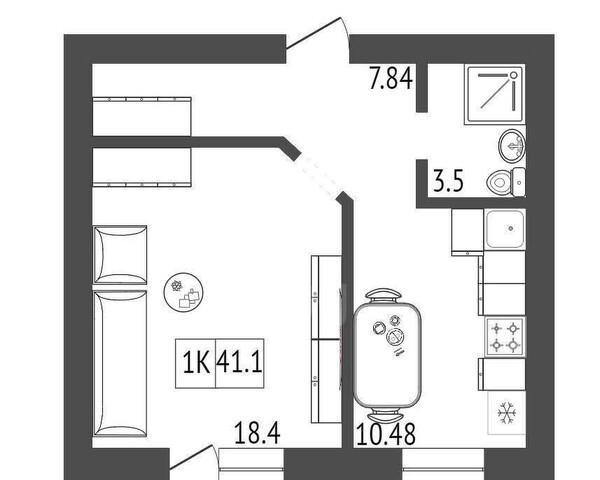 квартира ул Соколовская 52 м-н, Солнечный фото