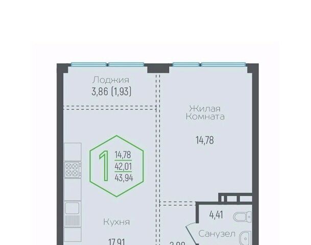 квартира р-н Центральный ул Обрывная 132/1к 1 фото