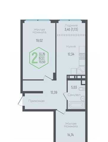 квартира р-н Центральный ул Обрывная 132/1к 1 фото
