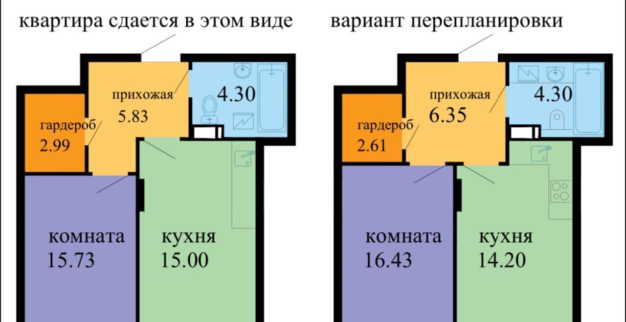 квартира г Воронеж р-н Коминтерновский ул Электросигнальная 9а фото 10